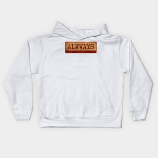 Alvvays - siple text gold  retro, vintage Kids Hoodie